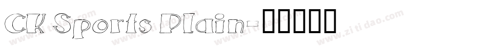 CK Sports Plain字体转换